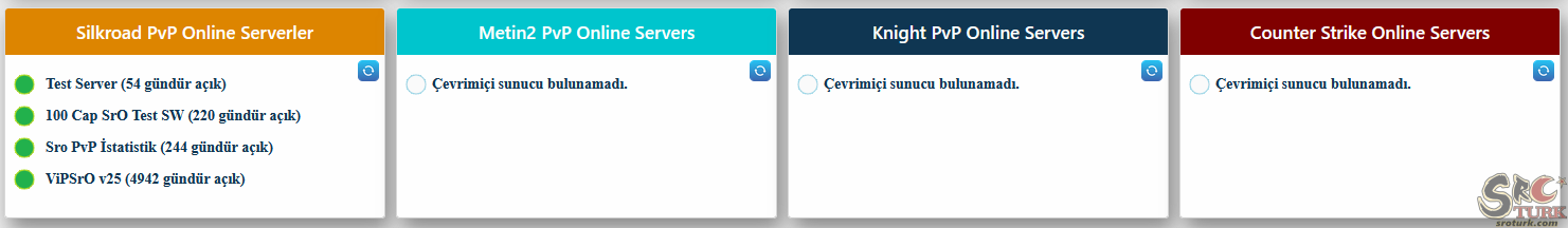 Hangi PvP Serverler Online Listesi SroTURK'te