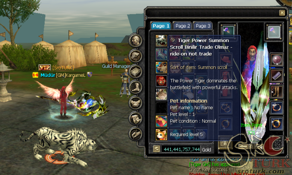 Tiger Power Summon Pet Binilir