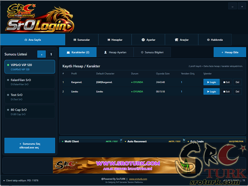 Silkroad Otomatik Hızlı Giriş Çoklu Giriş Silkroad Otomatik Hızlı Giriş Çoklu Giriş