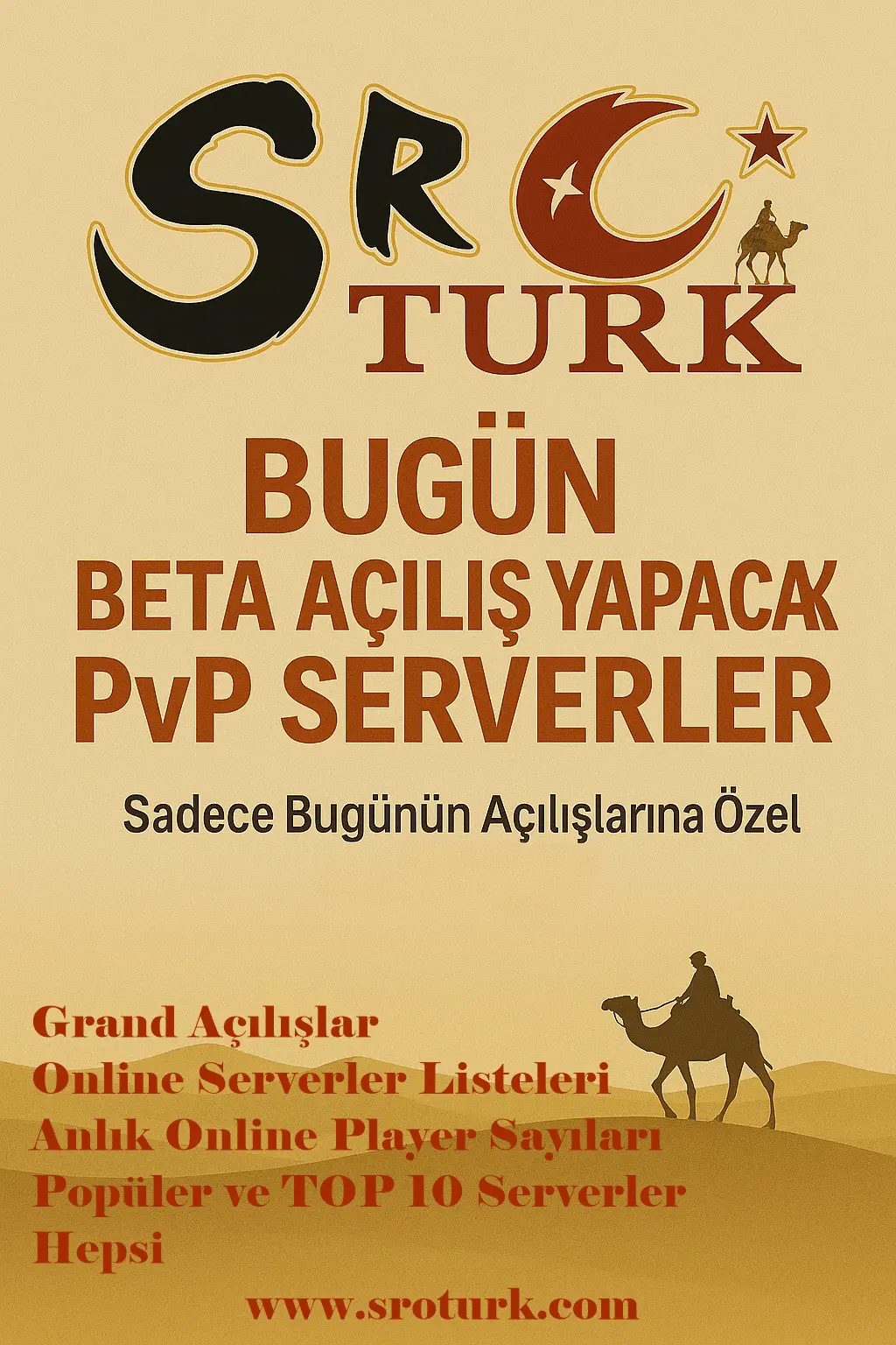 Bugün açılacak Silkroad PvP Serverler