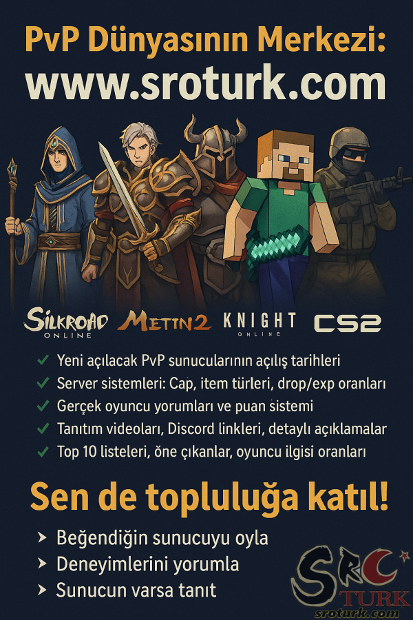 PvP Serverler Açılış Takibi PvP Serverler Açılış Takibi